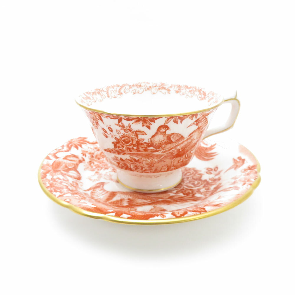美品 Royal Crown Derby ロイヤルクラウンダービー Red Aves エイビス赤いこと 紅茶優勝杯＆平円盤 レア 滅多に無い SY10645P 【中古】