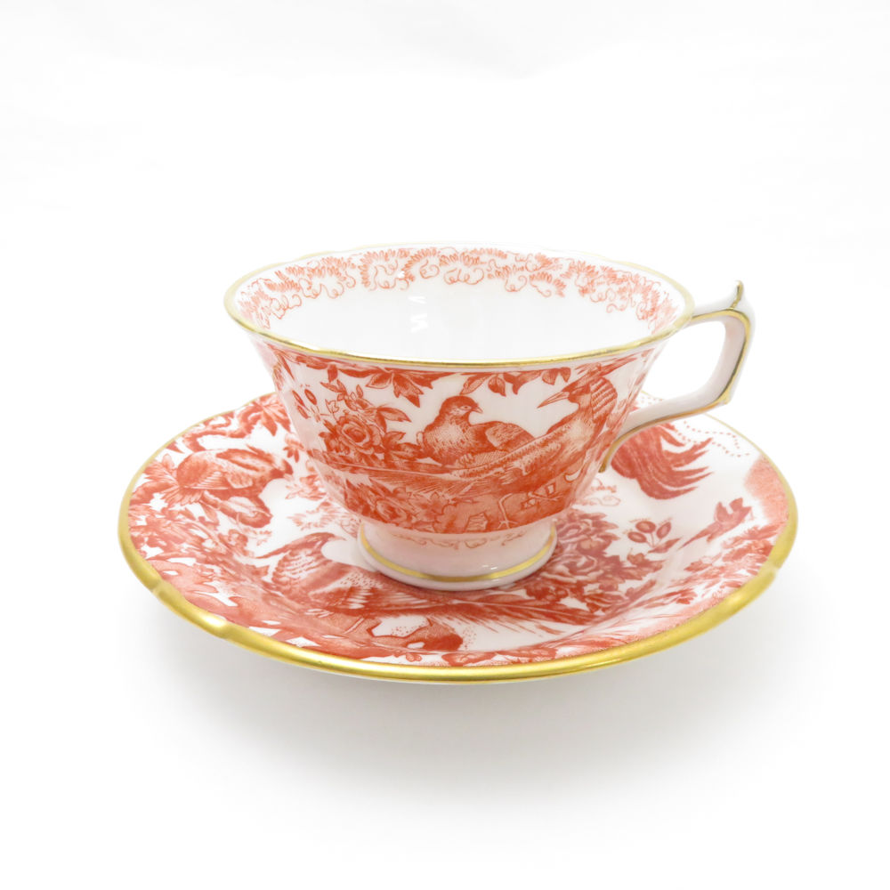 美品 Royal Crown Derby ロイヤルクラウンダービー Red Aves エイビス赤いこと 紅茶優勝杯＆平円盤 レア 滅多に無い SY10646P 【中古】