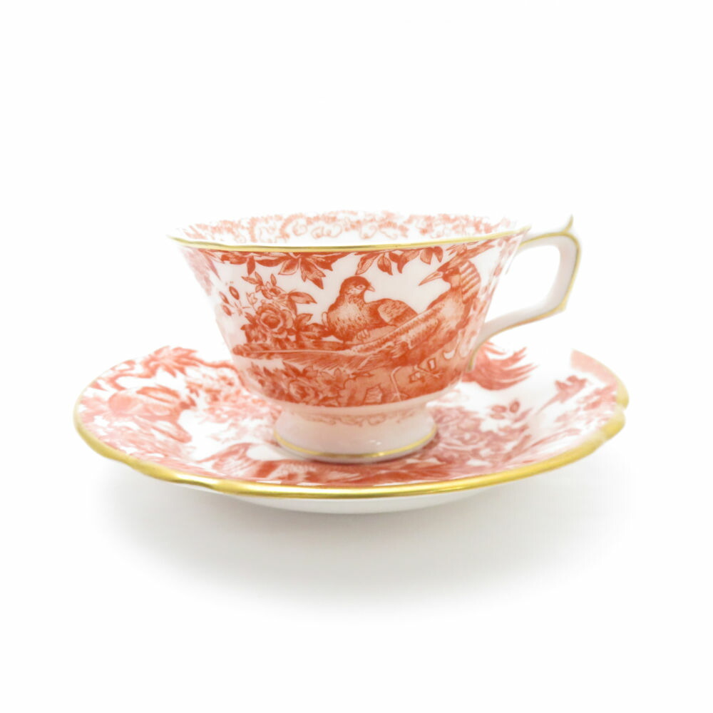 美品 Royal Crown Derby ロイヤルクラウンダービー Red Aves エイビス赤いこと 紅茶優勝杯＆平円盤 レア 滅多に無い SY10647P 【中古】