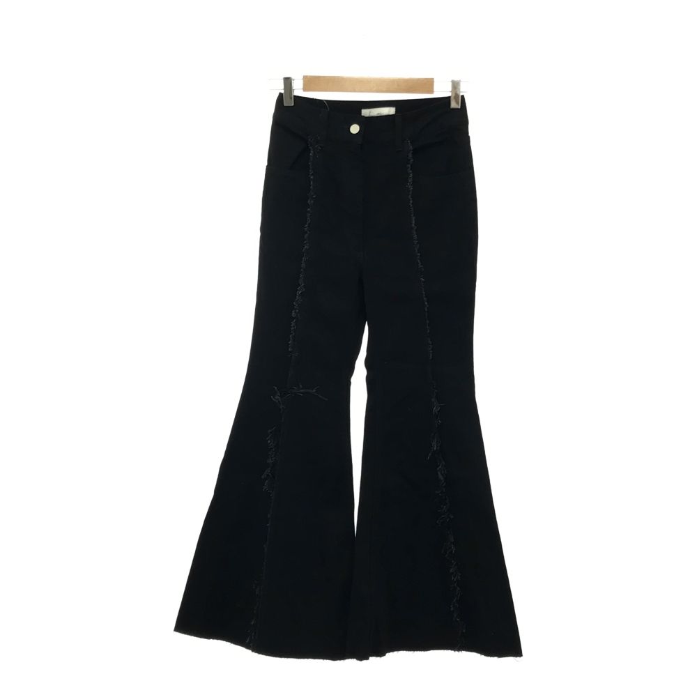 美品 Lautashi ラウタシー la0000-04 フレアデニムパンツ 0 コットン他 カットオフ レディース AY5827A52 【中古】|reMOVE 店