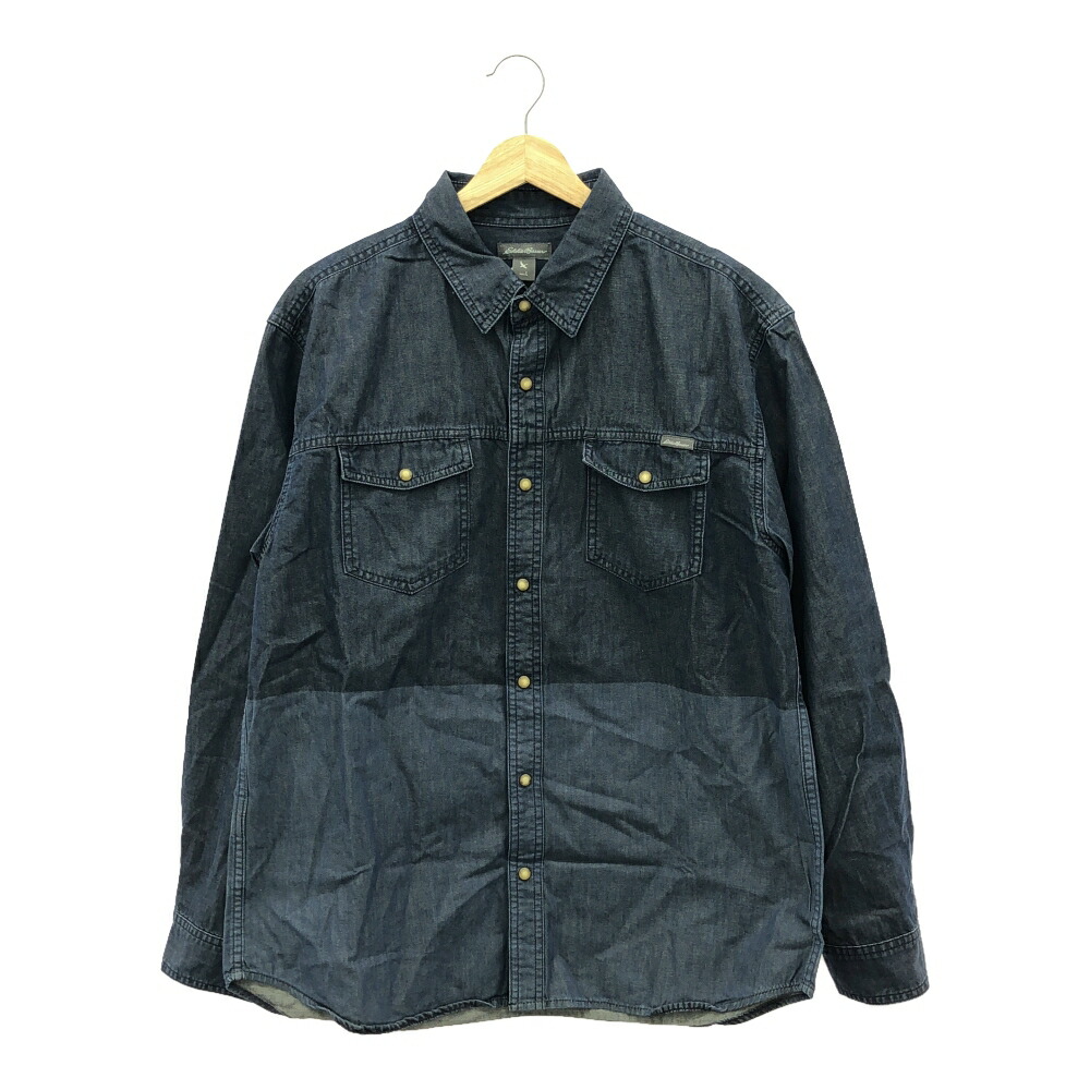 90s Eddie Bauer 長袖 デニムシャツ エディバウアー 90年代 楽天市場】90年代 Eddie Bauer DENIM エディーバウアー 長袖
