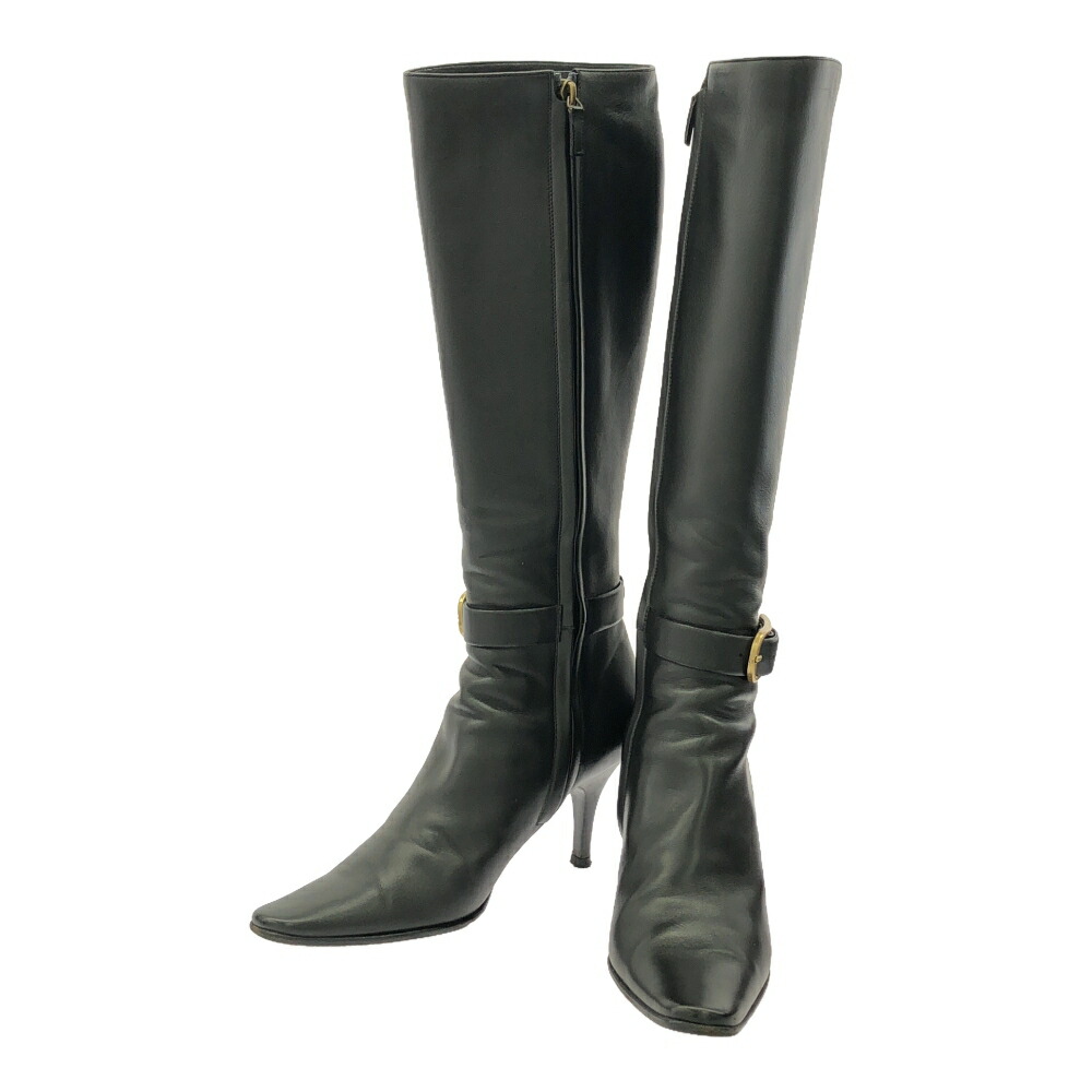 楽天市場】CELINE【セリーヌ】 フィービー 黒 レザー ロングブーツ36