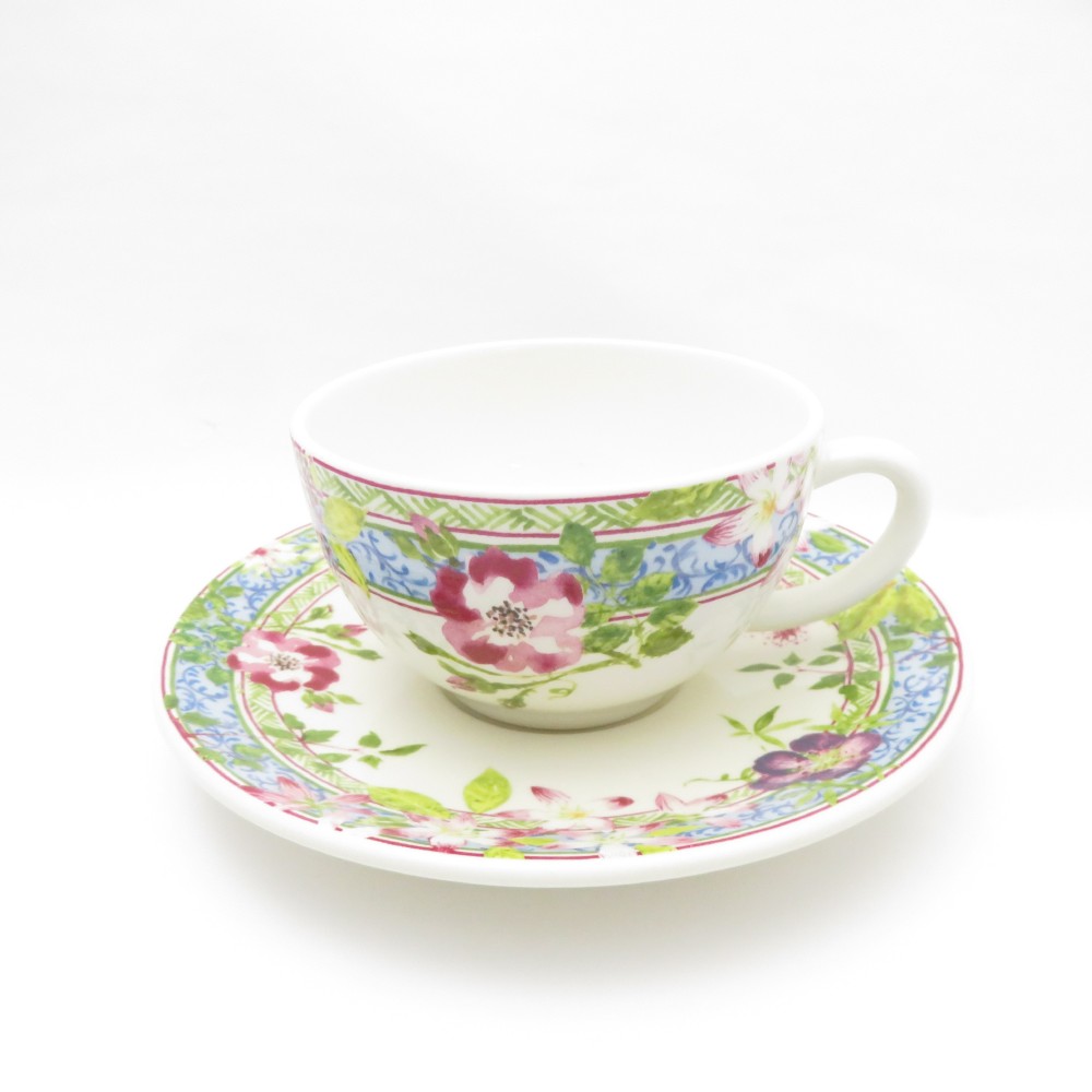 Gien ジアン Millefleurs ミルフルール 紅茶優勝杯＆平円盤 SY11699P1 【中古】