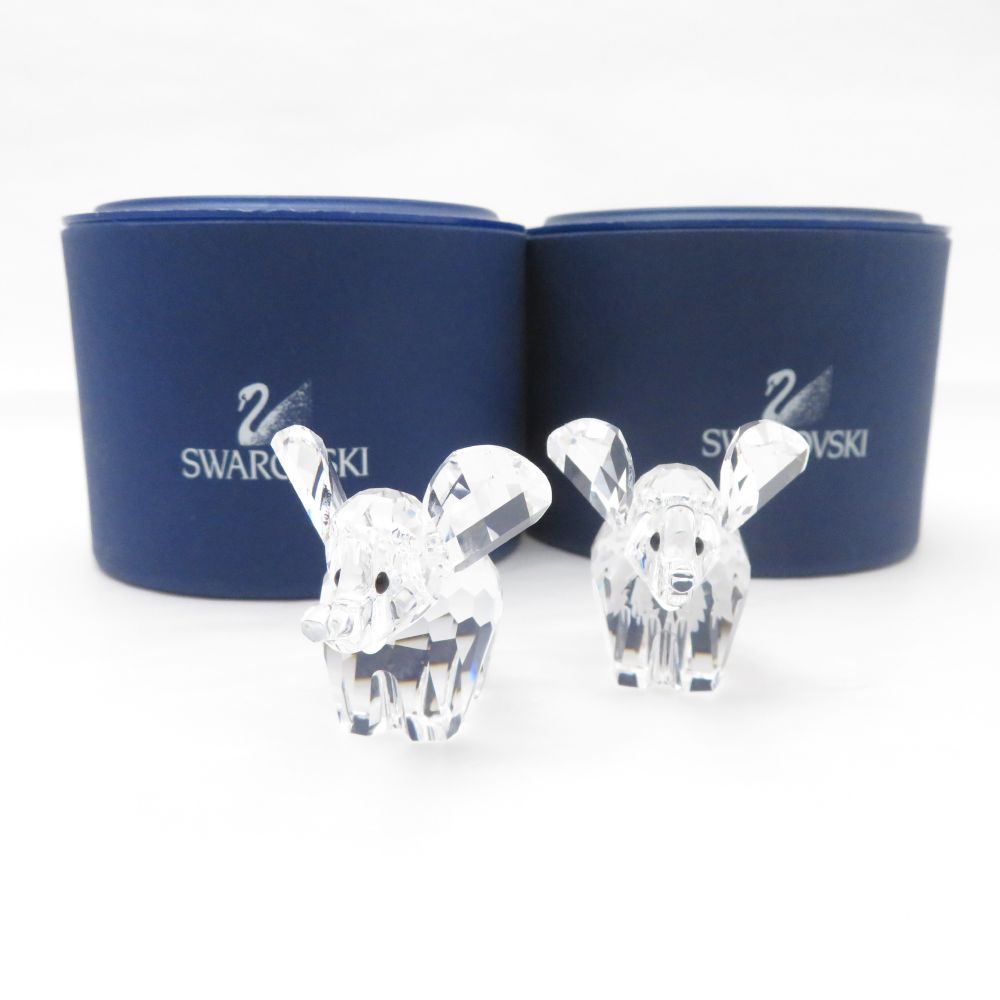 スワロフスキー　クリスタル製 象の置物　ラッキーエレファント 100% SWAROVSKI Birthday Gift Crystal Zodiac Taurus Figurine
