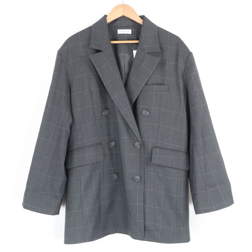 楽天市場】【中古】MAISON SPECIALチェックセットアップスーツ グレー