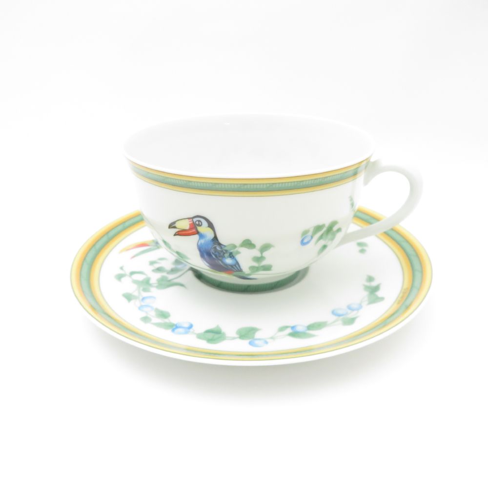 美品 HERMES エルメス Toucans トゥカン 紅茶優勝杯＆平円盤 SY12502C2 【中古】