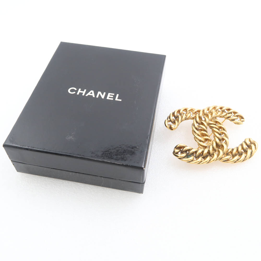 【美品】シャネル ココマーク ラインストーン ヴィンテージ ピンブローチ CHANEL - 美品 CHANEL シャネル ピンブローチ 1点 ココマーク