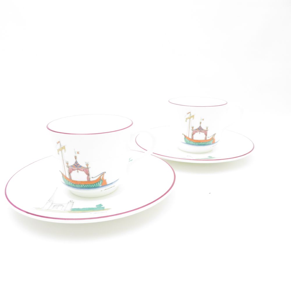 Lichard Ginori リチャードジノリ　スープカップ　皿　二客　セット. Lichard Ginori リチャードジノリ スープカップ 皿 二客 セット