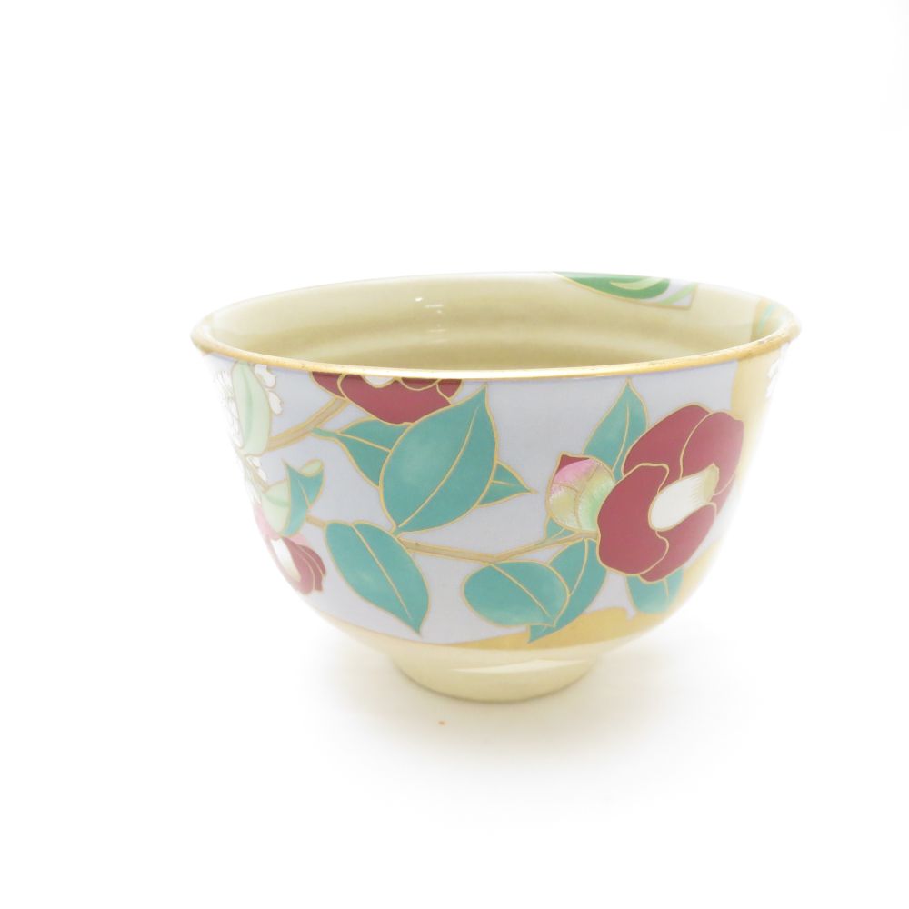 楽天市場】【中古】【茶道具】京焼 桑野睦子絵 色絵山茶花茶碗