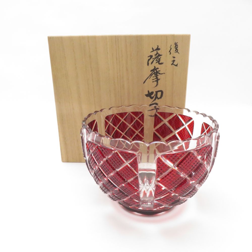 超希少品☆復元 薩摩切子 碗 松浦正行 美品（切子、江戸切子、薩摩切子） Amazon.co.jp: 超品復元 薩摩切子 碗 松浦正行 切子 切子 薩摩
