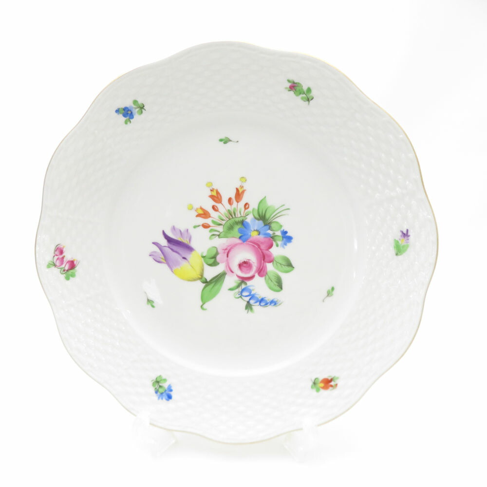 美品 Herend ヘレンド BT チューリップの胸花 中皿 1枚 21糎一皿 乾荒原 西洋菓子 SO3545S2 【中古】