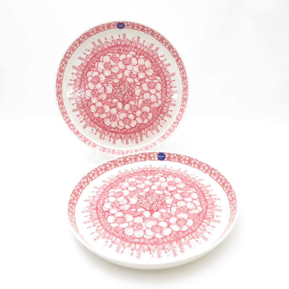 未使用 ARABIA アラビア Huvila フヴィラ 中皿 2枚 ペア 24cmプレート 北欧 パン ケーキ SM4461V2 【中古】