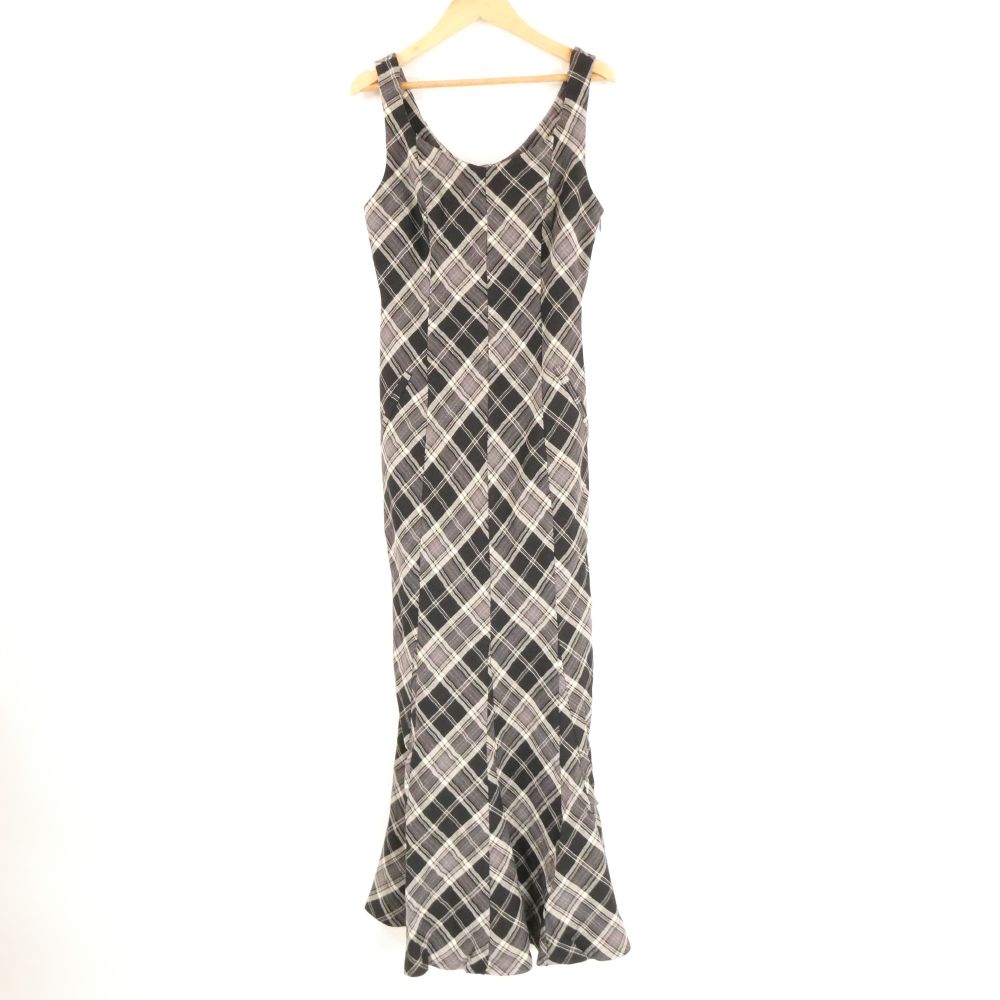 未使用 ANDMARY アンドマリー AM0884 Alicia check dress ドレス FREE コットン100% ノースリーブ ロング チェック柄 アリシア レディース AU3384A25 【中古】|reMOVE 店