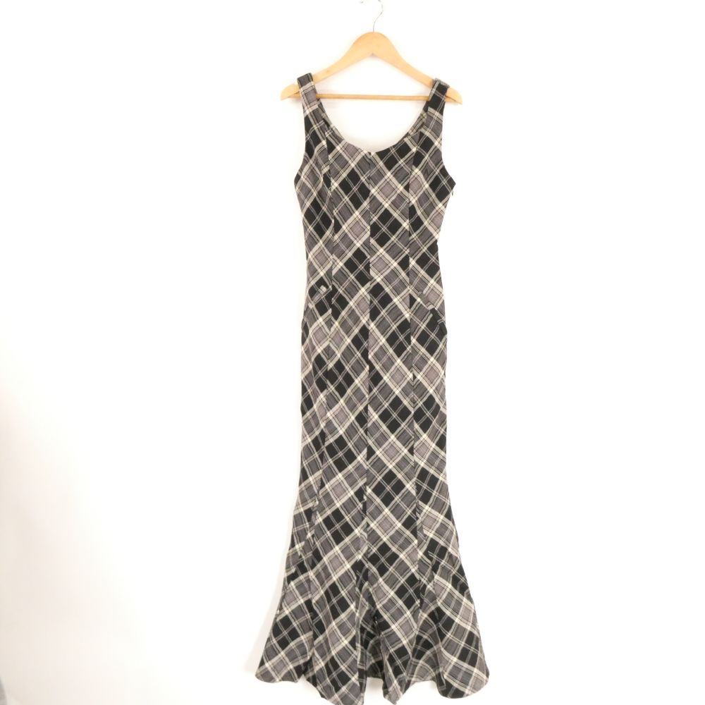 未使用 ANDMARY アンドマリー AM0884 Alicia check dress ドレス FREE コットン100％ ノースリーブ ロング チェック柄 アリシア レディース AU3398A40 【中古】｜reMOVE 店