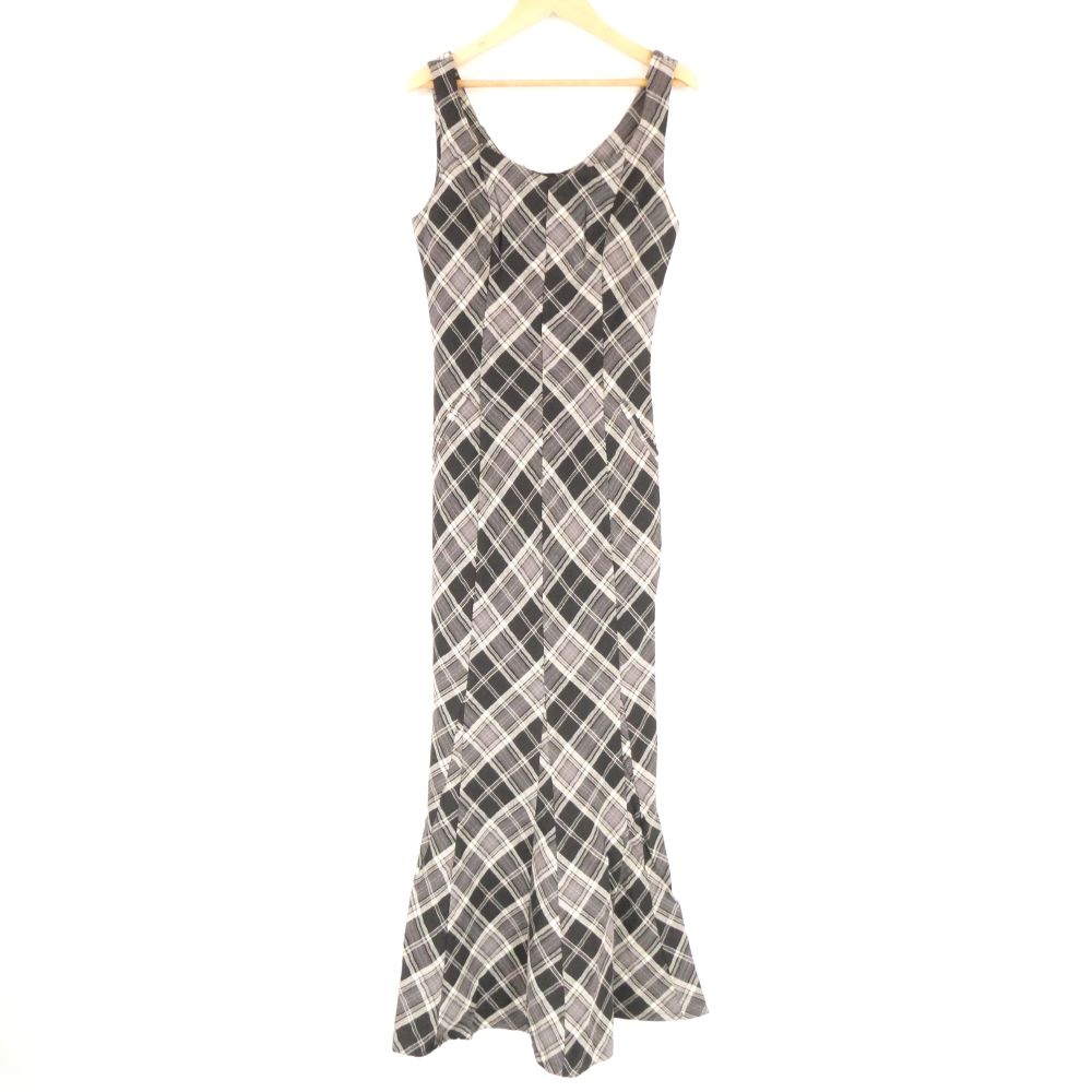 未使用 ANDMARY アンドマリー AM0884 Alicia check dress ドレス FREE コットン100% ノースリーブ ロング チェック柄 アリシア レディース AU3399A40 【中古】|reMOVE 店
