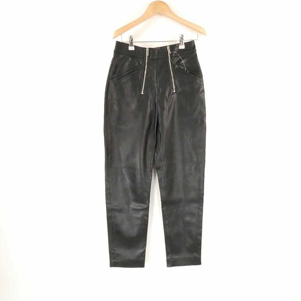 美品 STELLA McCARTNEY ステラマッカートニー レザーパンツ 1点 36 フルレングス レディース AY6776A17 【中古】|reMOVE 店