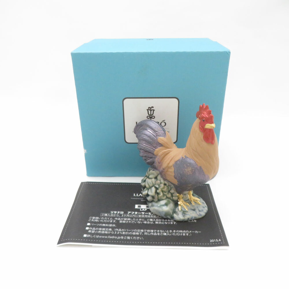 美品 LLADRO リヤドロ 9233 酉 干支 フィギュリン 1点 暁光 飾りつけ 木綿付け鳥 オブジェ 室内装飾 SU13022C2 【中古】