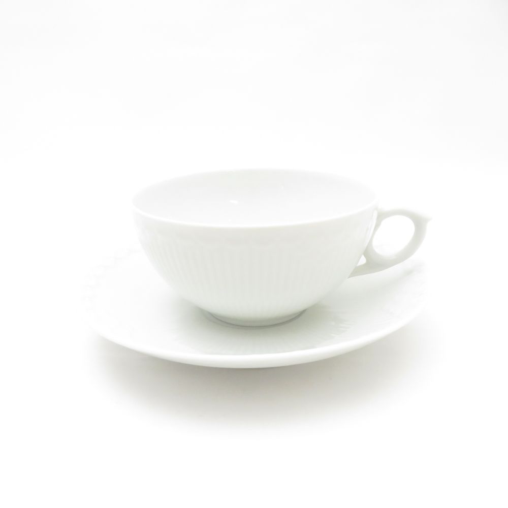 ロイヤルコペンハーゲン・ホワイトフルーテッド・未使用カップ&ソーサー・小皿 ROYAL COPENHAGEN ロイヤルコペンハーゲン ホワイトフルーテッド