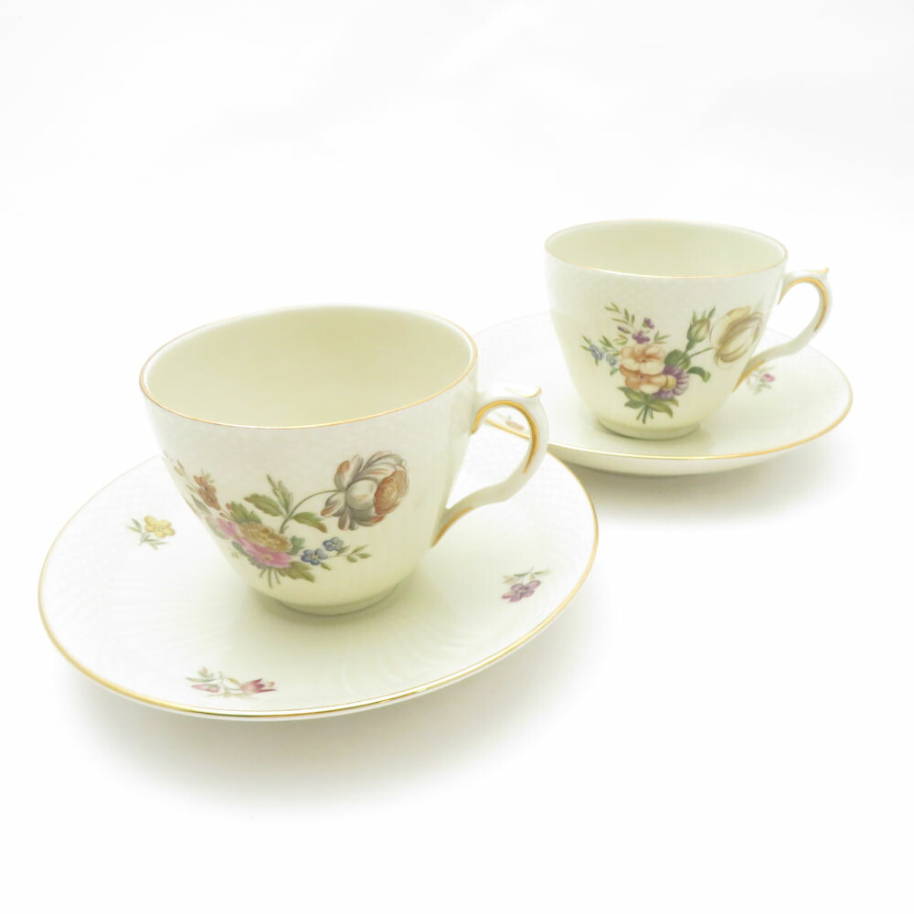 美品 ROYAL COPENHAGEN ロイヤルコペンハーゲン フリセン洋弓 910 1870 珈琲優勝杯＆平円盤 2客 ありの実 ヴィンテージ 滅多に無い レア SY13111J2 【中古】