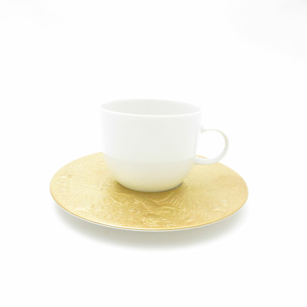 未使用 Rosenthal ローゼンタール 魔笛 ゴールド スタジオライン コーヒーカップ＆ソーサー ビョルン・ウィンブラッド SC8738H2 【中古】