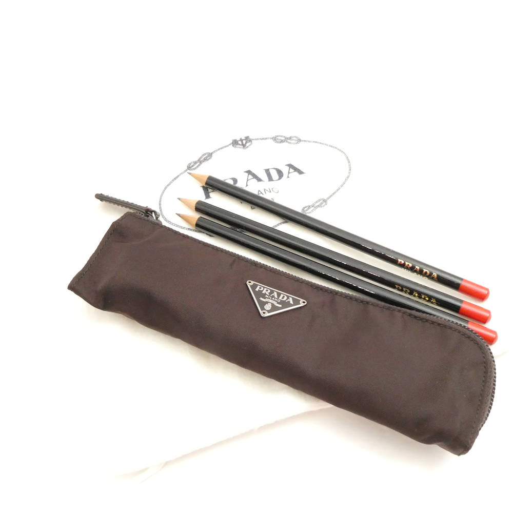 【美品】プラダ ペンケース　鉛筆 PRADA プラダ ペンケース ステーショナリー 鉛筆3本セット