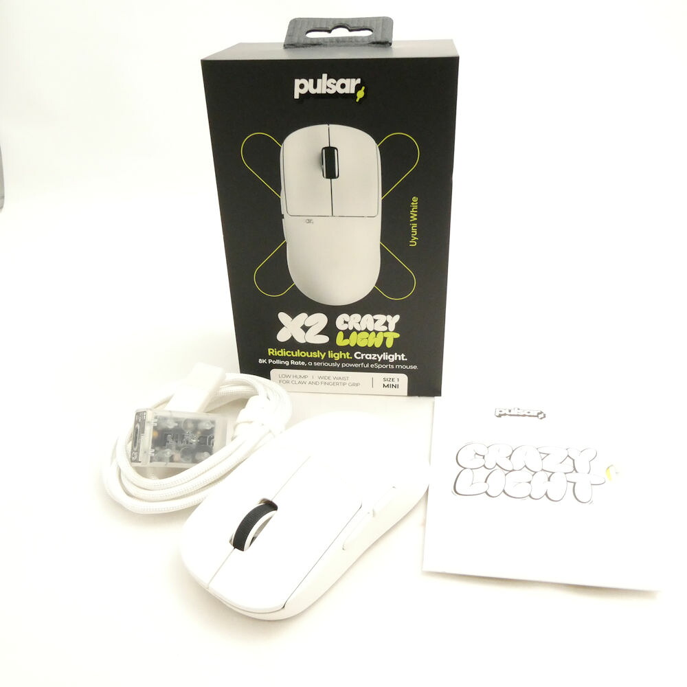 美品 pulsar パルサー X2 crazylight ワイヤレスゲーミングマウス 無線電話 e運動競技 取り組み HM809 【中古】