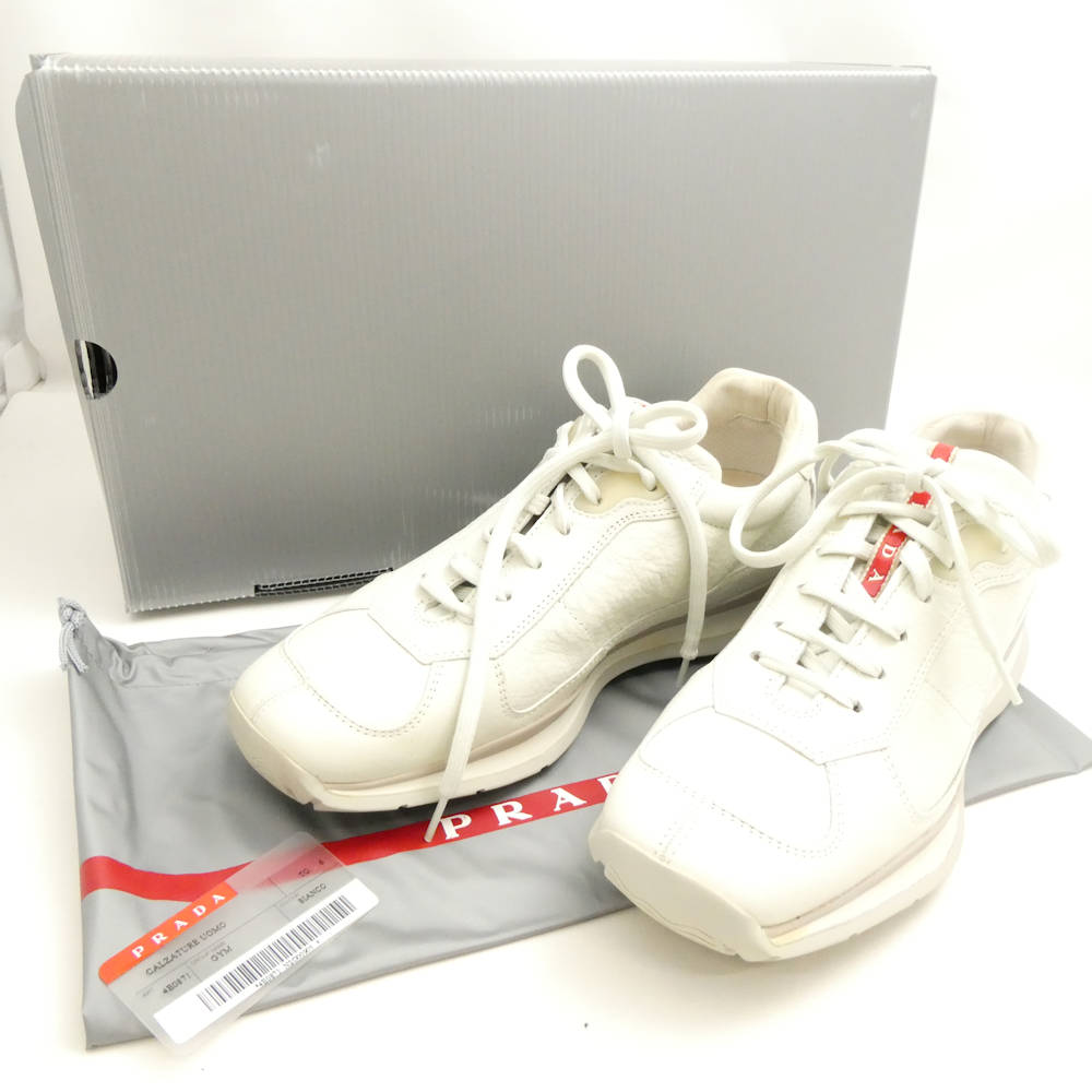 プラダPrada　厚底 レザー ローカット スニーカー 1E536L ホワイト 楽天市場】【プラダ】Prada 厚底 レザー ローカット スニーカー