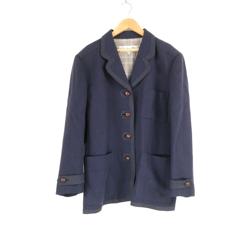 美品 Christian Dior SPORTS ディオール ジャケット M ウール100% くるみボタン 裏地チェック アウター レディース AU3410A25 【中古】｜reMOVE 店