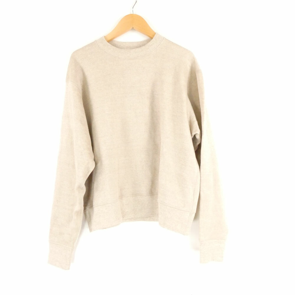 未当て嵌める ATON エイ英トン リネンジャージープルオーバー 36 綿他 長袖 033 RAW BEIGE グレージュ系 レディース AO3250A18 【中古】