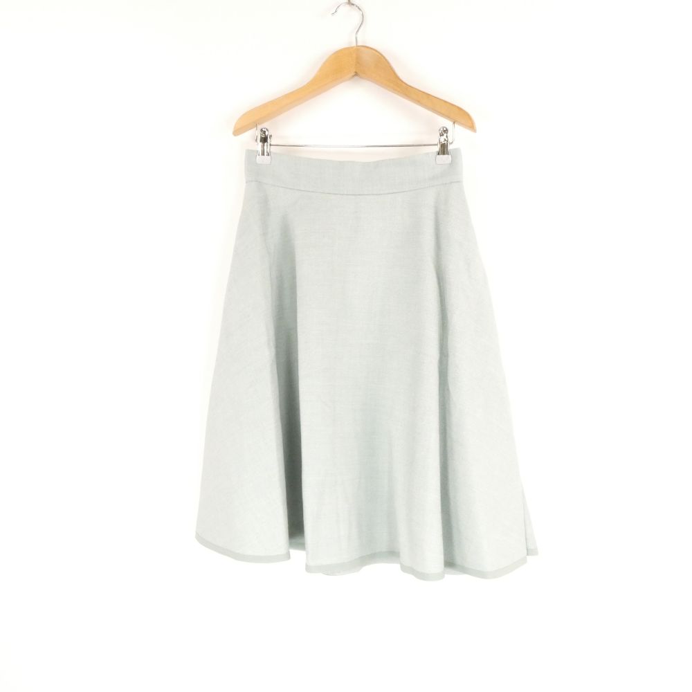 美品 FOXEY フォクシー Skirt Grace 37917 スカート 38 ウール リネン シルク 他 フレア ひざ下丈 レディース AY7164A64 【中古】
