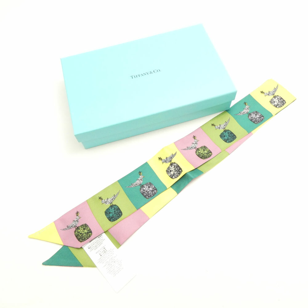 楽天市場】ティファニー TIFFANY&Co. スカーフ リボンスカーフ シルク