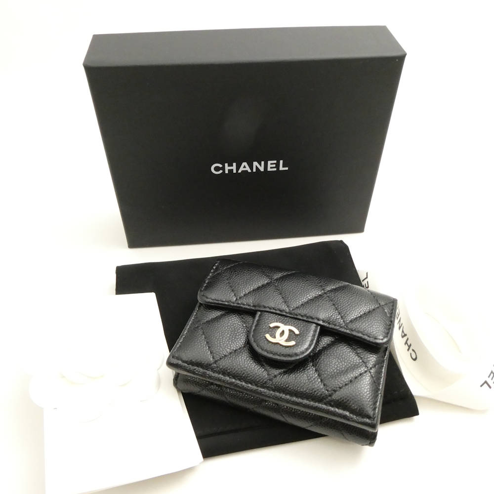 楽天市場】シャネル 財布 レディース キャビアスキン マトラッセ 三