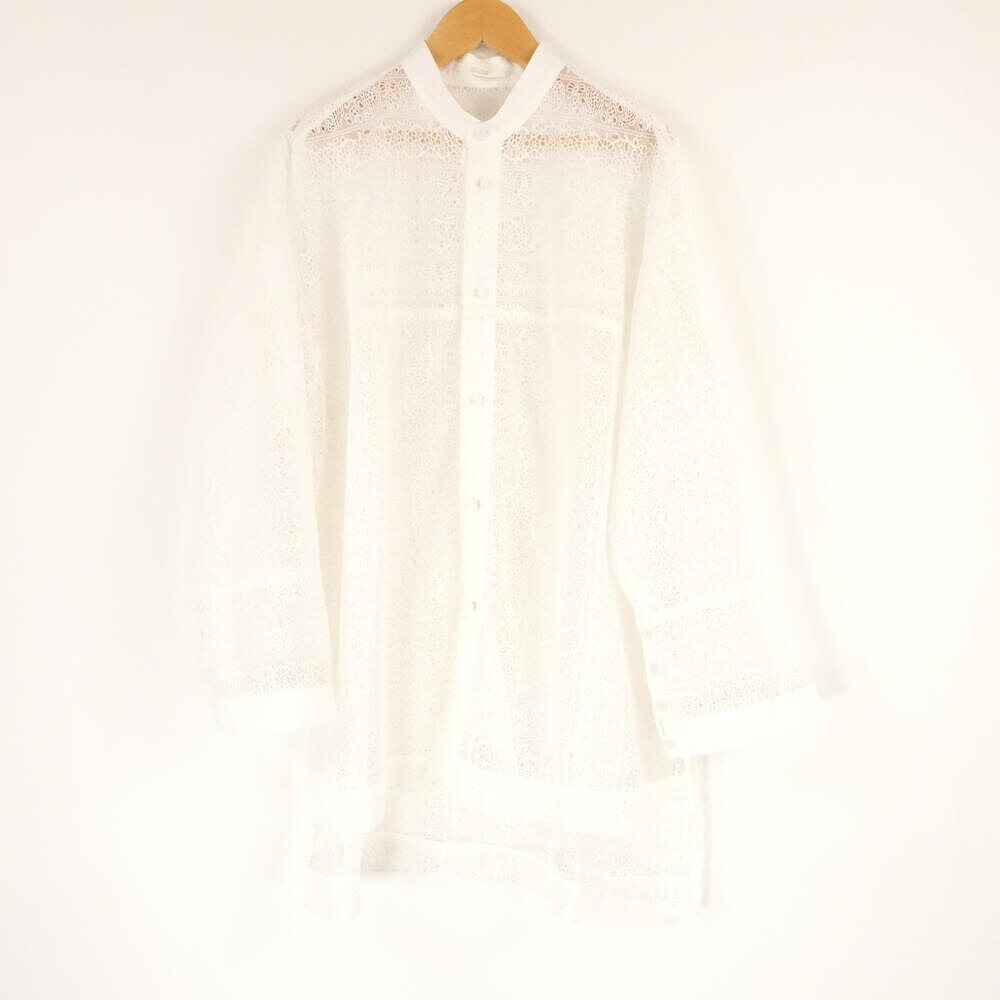 美品 SOULEIADO ソレイアード 75-01-42-01503 レースシャツ 36 ポリエステル100% 長袖 レディース AY7313A10 【中古】|reMOVE 店