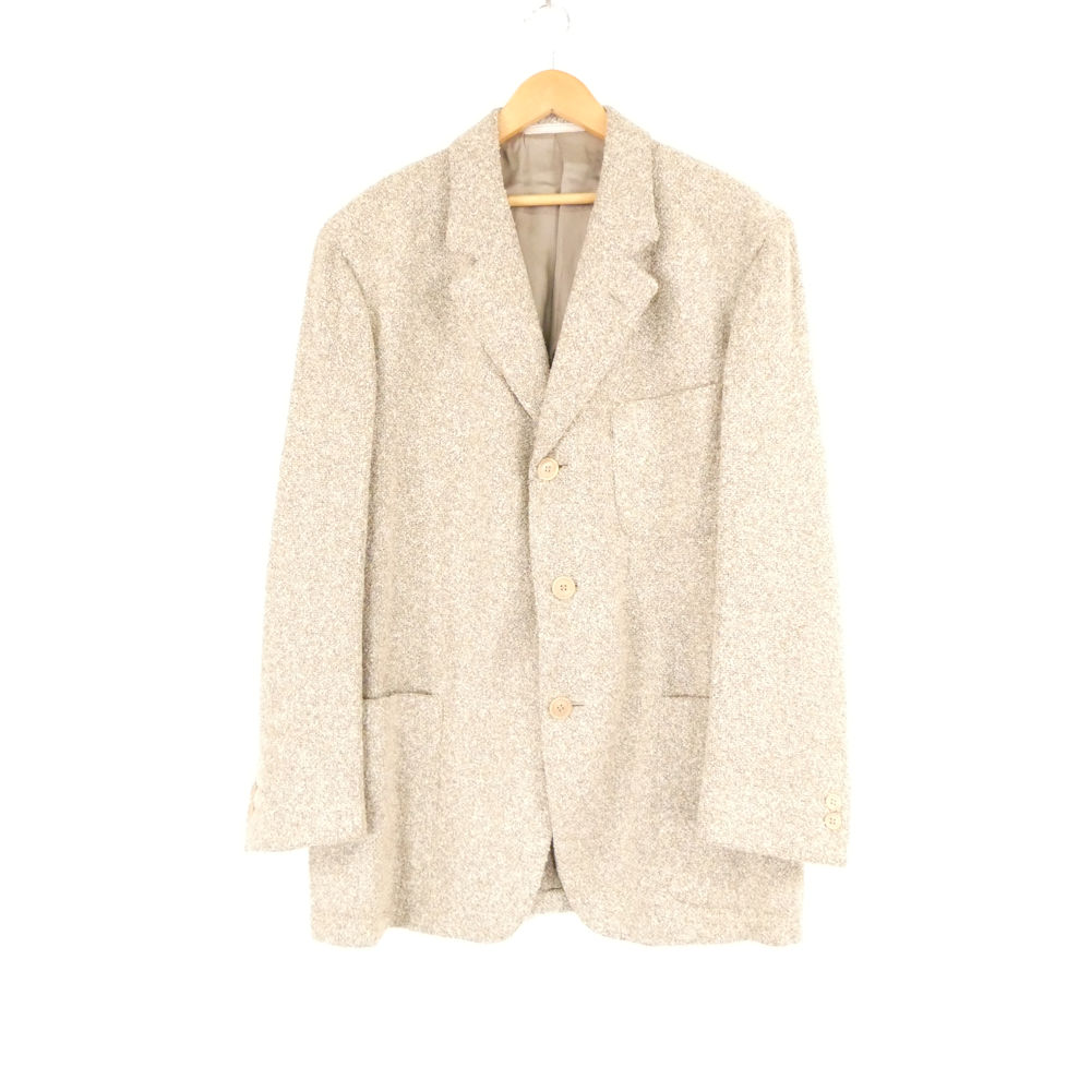 美品 Ermenegildo Zegna ゼニア Soft ソフト テーラードジャケット 50 (おおよそL想定) ウール 他 古着 アウター 背抜き 3ボタン メンズ AY7473A81 【中古】