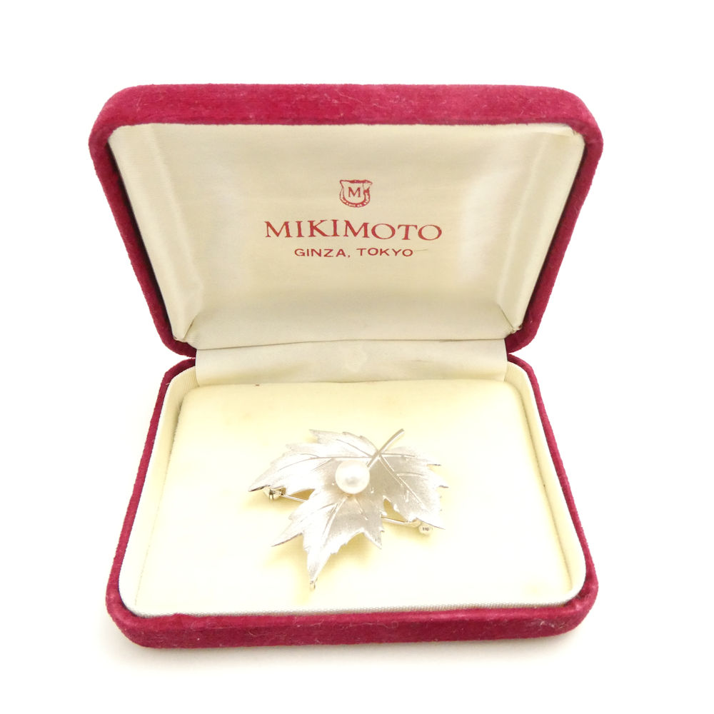 楽天市場】ミキモト MIKIMOTO ピンブローチ 葉っぱ リーフ モチーフ