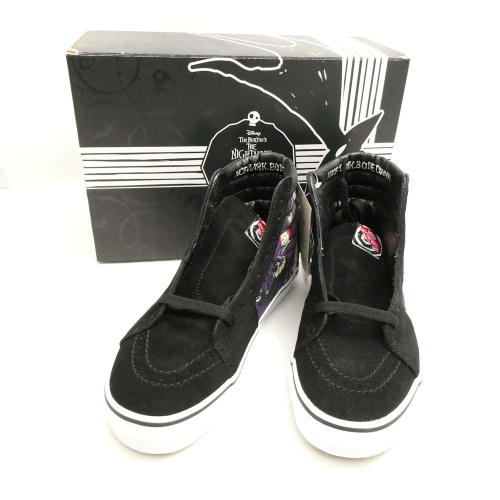 美品 VANS ヴァンズ Disney TIM BURTON\u0027S THE NIGHTMARE BEFORE CHRISTMAS スニーカー 24.0糎 (USMEN 6)(USWOMEN 7.5) VN0A4BV6T35 Sk8-Hi レディース AY7594 【中古】