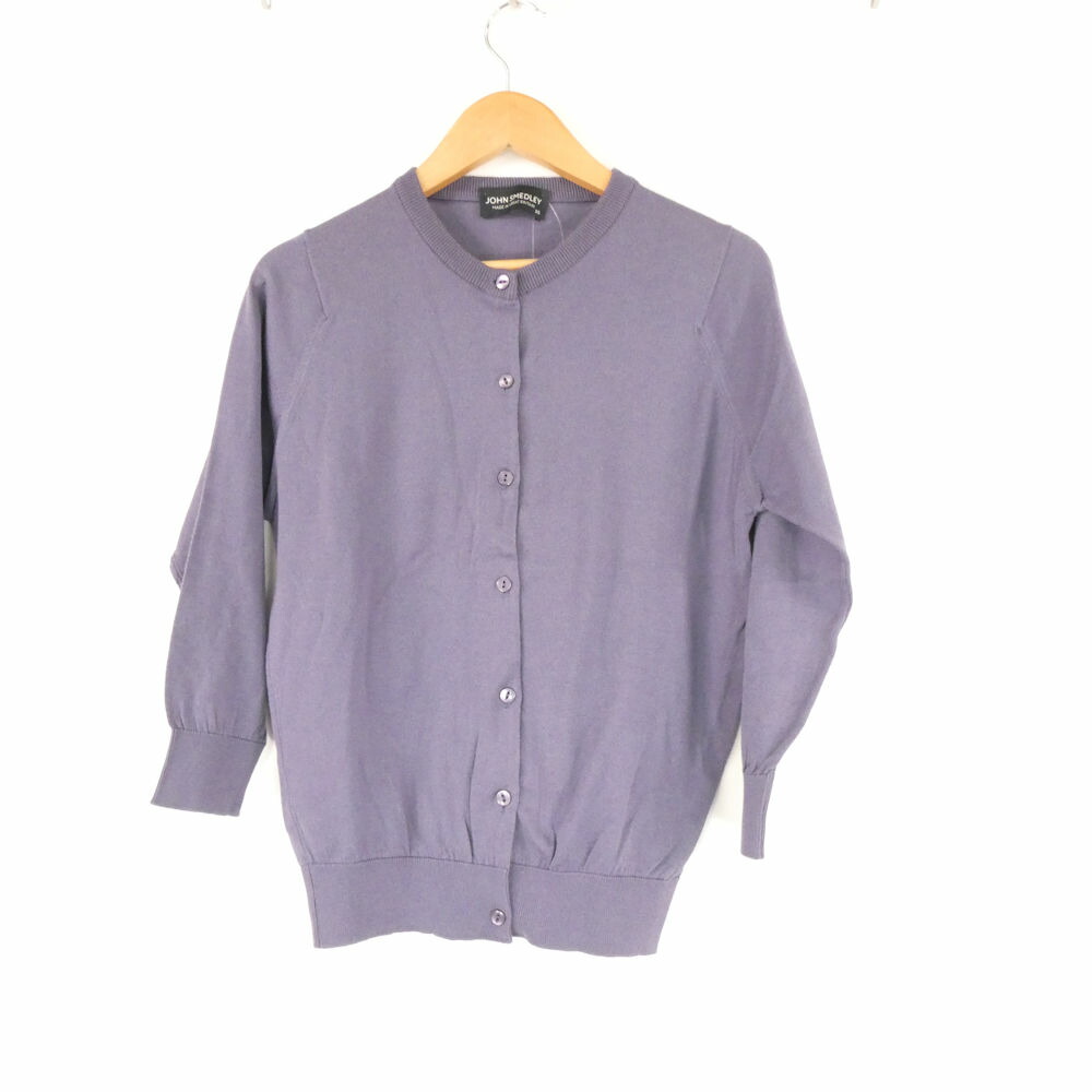 美品 JOHN SMEDLEY ジョンスメドレー 編み物 ジレー XS 綿織物100％ 長袖 レディース AY7642A70 【中古】