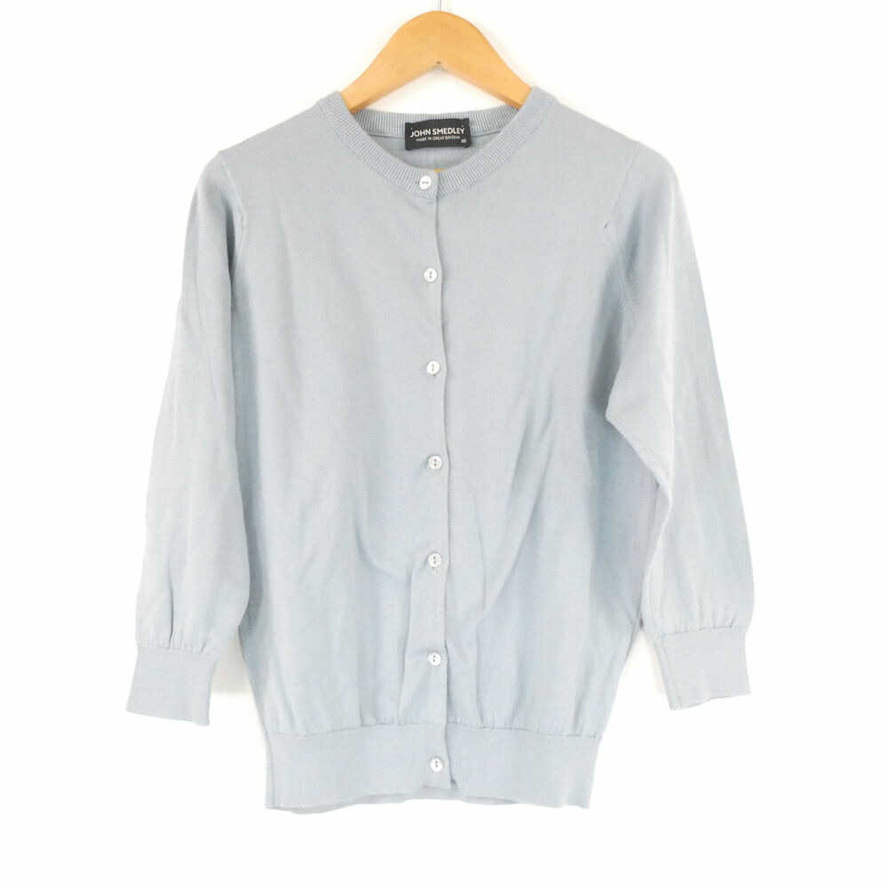 美品 JOHN SMEDLEY ジョンスメドレー 編み物 ジレー XS 綿織物100％ 長袖 レディース AY7643A70 【中古】
