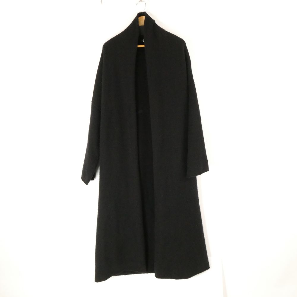 EVERYDAY I LIKE エヴリディアイライク カーディガン FREE カシミヤ100% ガウン ロング アウター 黒 レディース AU3771A46 【中古】