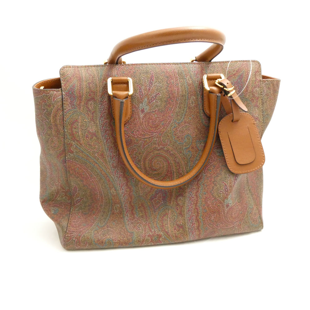 ETRO ＊ ショルダーバッグ　トートバッグ ETRO（エトロ） 美品 フリンジ マルチカラー シルバー金具 ナイロン