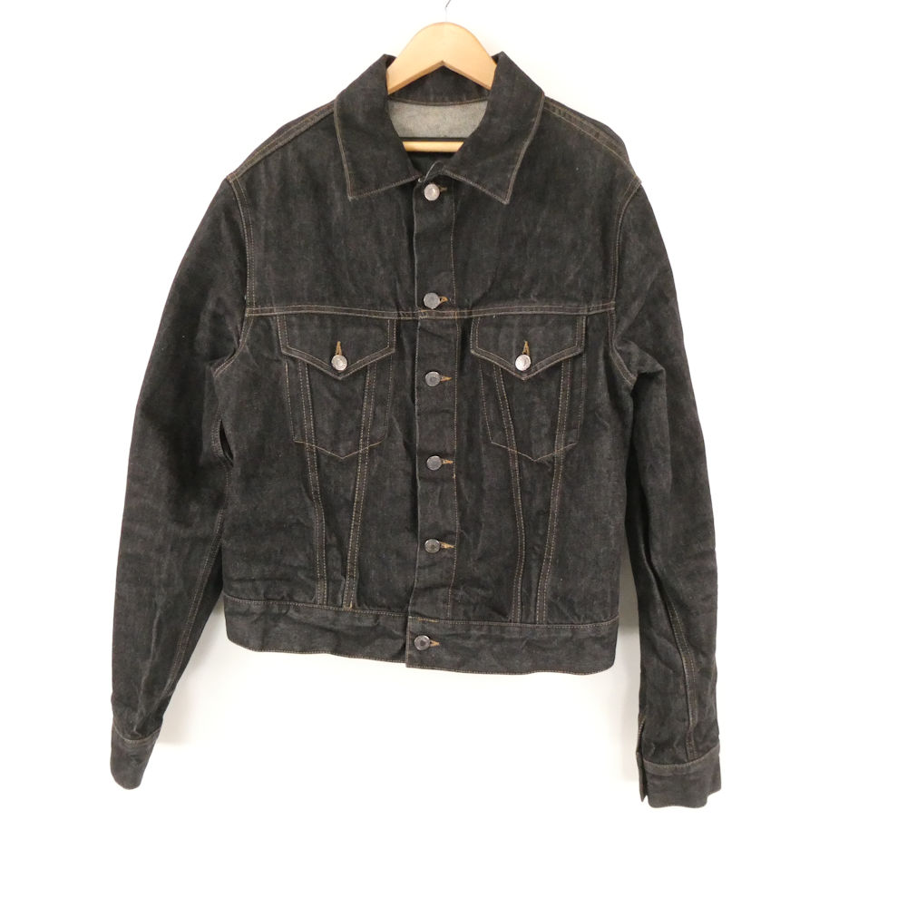 GUCCI ブラック デニムジャケット ショート丈 送料無料】デニムジャケット ブラック Gジャン バットスリーブ