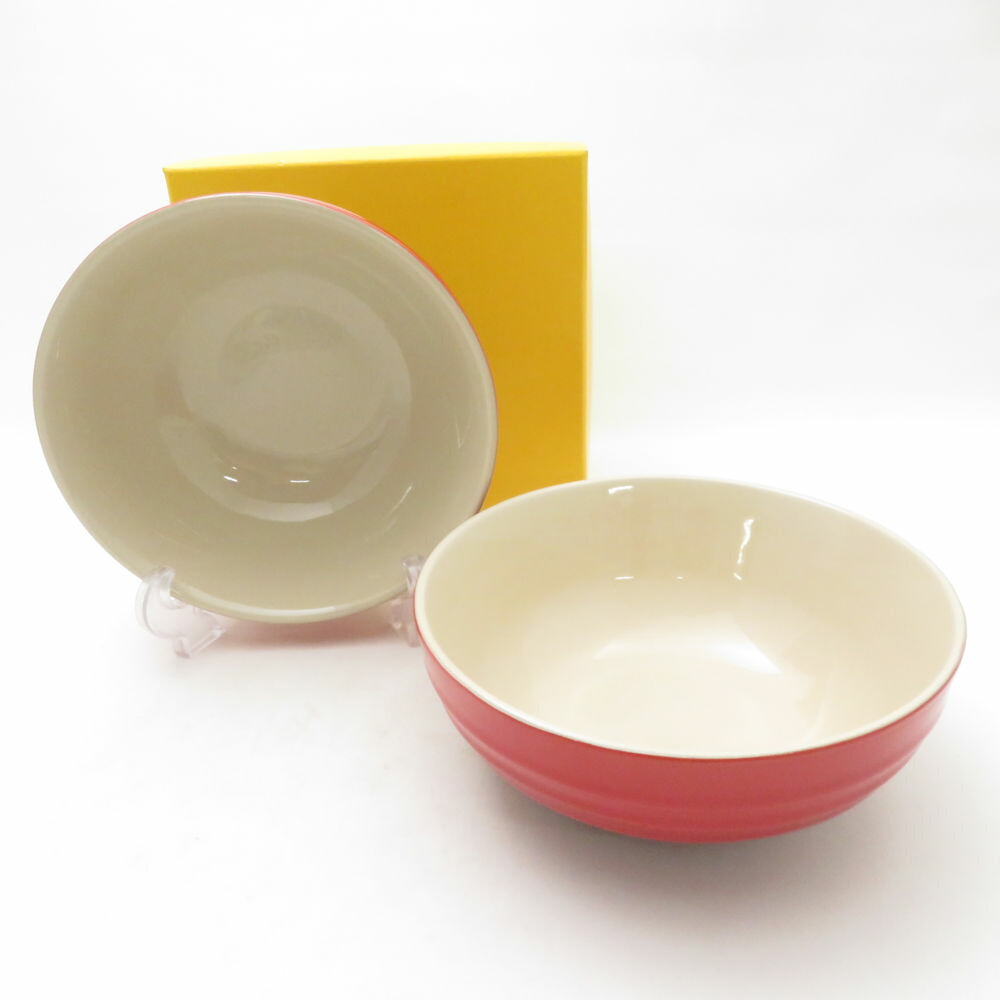 未当て嵌める Le Creuset ルクルーゼ マルチどんぶり鉢 2枚 仕掛ける 15糎 SN439K2 【中古】