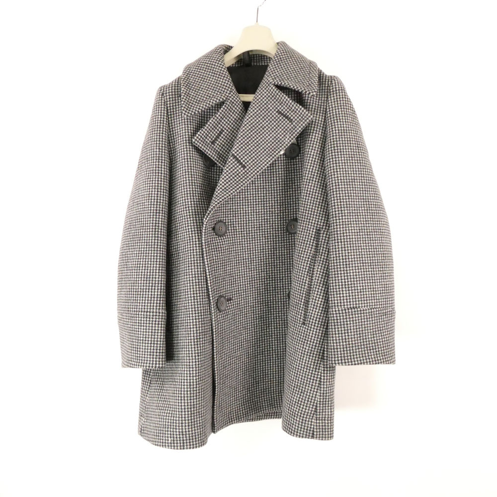美品 THE RERACS ザリラクス 19FW-RECT-212L-J Pコート 36 Sサイズ相当 ウール100% チェック柄 レディース AY7794B6 【中古】