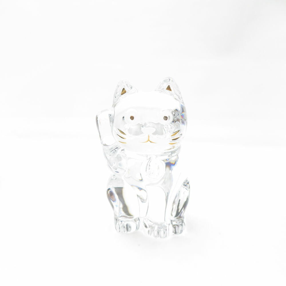 楽天市場】バカラ まねき猫 置物 クリスタル ガラス ゴールド 2612997