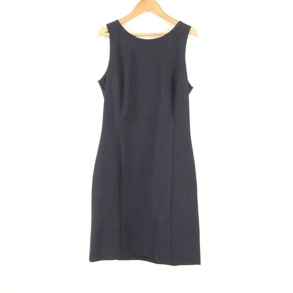 未使用 BLUGiRL BLUMARINE ブルーガールブルマリン ワンピース 44 ポリエステル他 ノースリーブ ひざ丈 ビジュー リボン レディース AO3472A34 【中古】