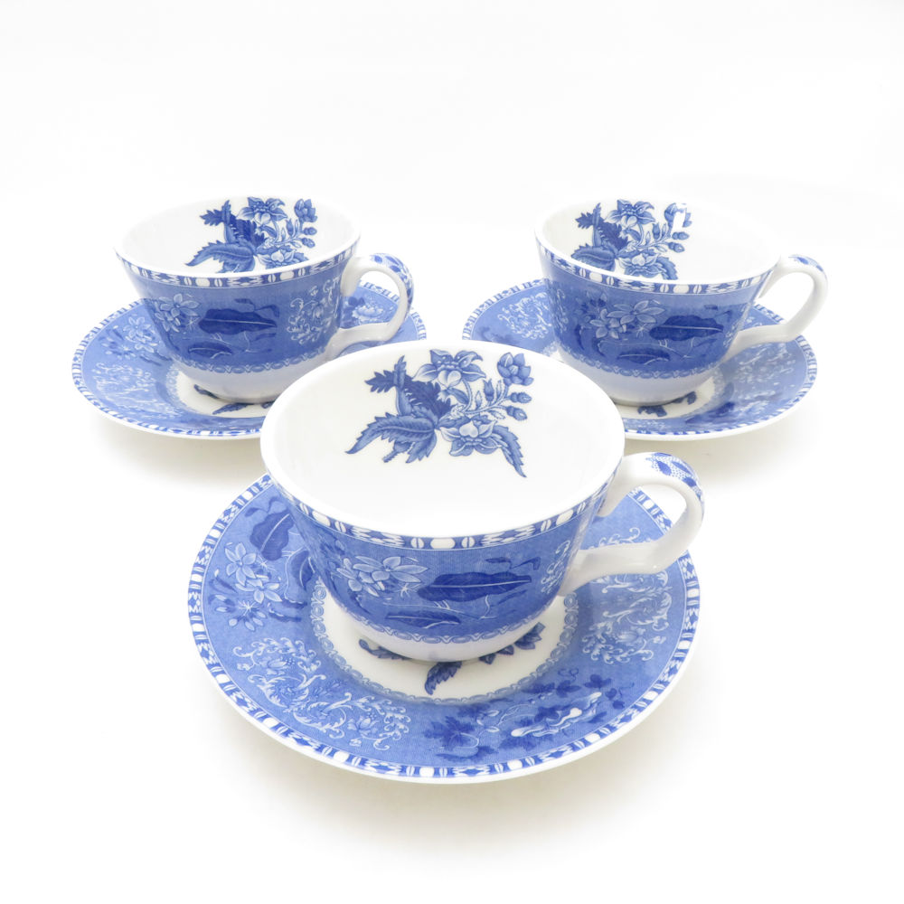 美品 SPODE スポード ブルールームコレクション カミラ 紅茶優勝杯＆平円盤 3客 仕掛ける 滅多に無い レア ヴィンテージ SC10312X1 【中古】