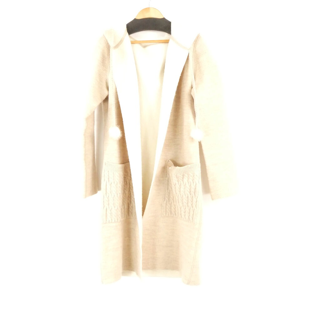 Rene ルネ 6742340 カーディガン 34 ウール カシミヤ ロング コーディガン レディース AN2798A50 【中古】｜reMOVE 店