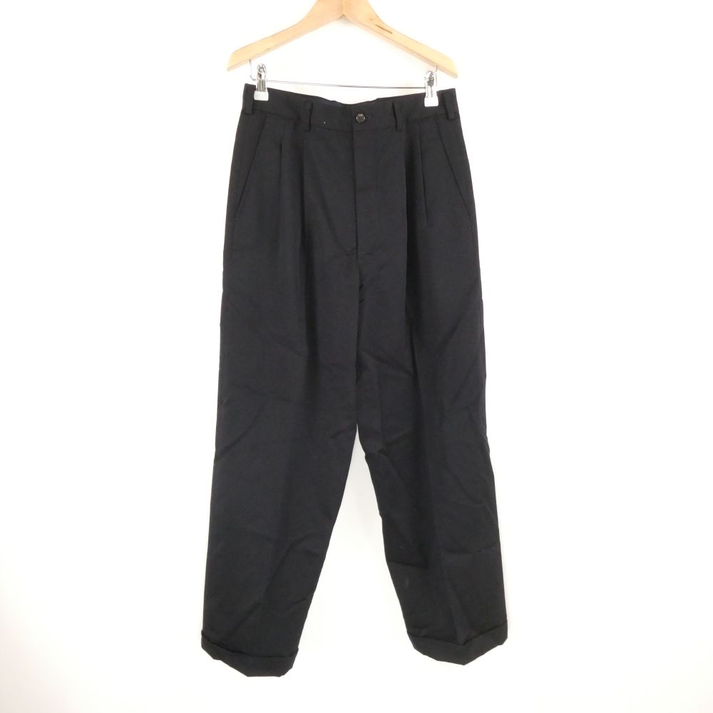 美品 COMME des GARCONS HOMME DEUX コムデ給仕 オム ドゥ DP-05012M スラックスズボン下 M 羊毛100% 裾ダブル 真っただ中押しつける 滅多に無い メンズ 金3881A70 【中古】