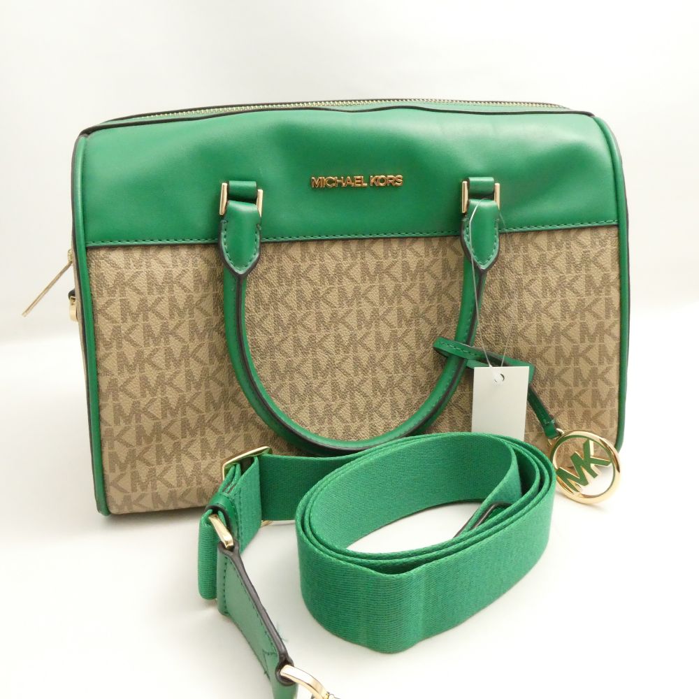 MICHAEL KORS マイケルコース 35S2GTFC0B ハンドバッグ ショルダーバッグ 2way ボストンバッグ グリーン レディース AD1605 【中古】｜reMOVE 店 9,576円