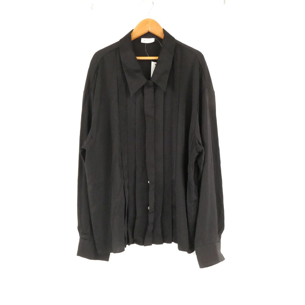 美品 LILYSILK リリーシルク ブラウス 2XL シルク 他 長袖 プリーツ シャツ レディース AM8257A79 【中古】